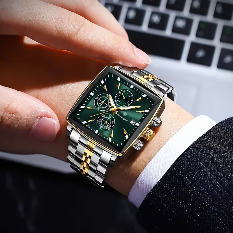 POEDAGAR Apex Chronograph – Luxury Men’s Timepiece 🌙⌚
